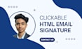 design professional clickable email signature for gmail, outlook, apple mail