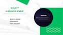 create modern react landing page with animations