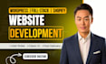 develop a professional wordpress, shopify, or full stack website
