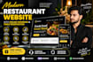 design restaurant website with online ordering system and table reservation