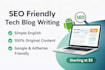 write SEO friendly tech blog posts in simple english
