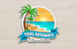 make colorful beach vacation logo