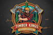 draw high quality modern lumberjacks colorful logo
