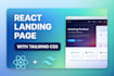 build a react landing page