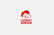 design unique cheeky burger logo