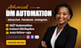 setup titkok , instagram, facebook dm automation with manychat
