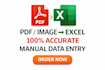 convert PDF or image to excel data entry accurately