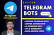 be your expert telegram bot developer
