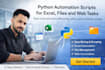 write python automation scripts for excel, web scraping and data processing