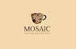 design unique mosaic cafe logo