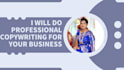 do professional copywriting for your business