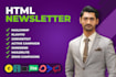 convert psd, xd, figma to html email newsletter for mailchimp, klaviyo, and more