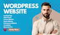 do wordpress website, landing page, website design, elementor landing page