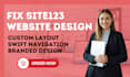 create site123, redesign site123 website, fix site123 website, site123 SEO
