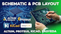 design schematics and pcb layout in altium, proteus, kicad, easyeda