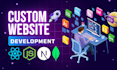 do custom website development full stack website front end backend web developer