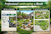 do professional landscaping design and modeling in revit