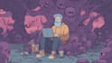 draw a digital cartoon illustration