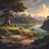 draw cute cartoon illustrations, lofi art, anime, background