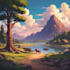 draw anime background and environment art