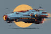 do a sci fi spaceship art