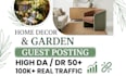 high da home decor and garden guest post with seo backlink