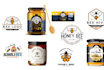 unique eye catching honey bee logo label design