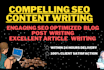 write one seo friendly websites post
