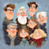 draw a cartoon christmas card