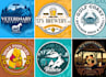 create awesome emblem, badge logo and flag design