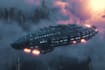 epic sci fi spaceship art