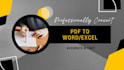 do PDF to word, PDF to excel, or google sheets conversion