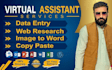 do data entry, copye paste, web research, excel data entry,