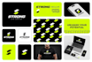 design logo, brand style guide or brand identity guidelines with branding kit