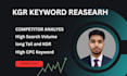 do SEO keyword research with kgr and competitor analysis