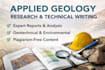 do research and technical writing in applied geology