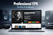 design a professional epk for djs, producers and beatmakers