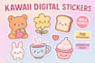 create adorable kawaii digital stickers