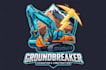 draw modern excavation construction logo