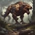 create powerful beast illustration in my style