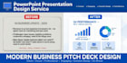 design modern business pitch deck and professional powerpoint presentation