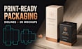 design print ready packaging box label and dieline for your brand