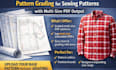 design sewing pattern with pattern grading with clean and clear instruction