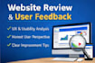 test your website and give improvement suggestions