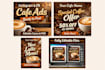 cafe coffee ads instagram facebook canva PSD