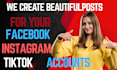 create instagram and facebook post with captions