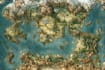 create a fabu fantasy game map illustration