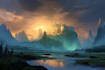 paint breathtaking fantasy landscapes digitally