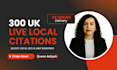 do 300 UK local citations and directory submission
