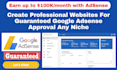 setup complete website for guaranteed google adsense approval for any niche